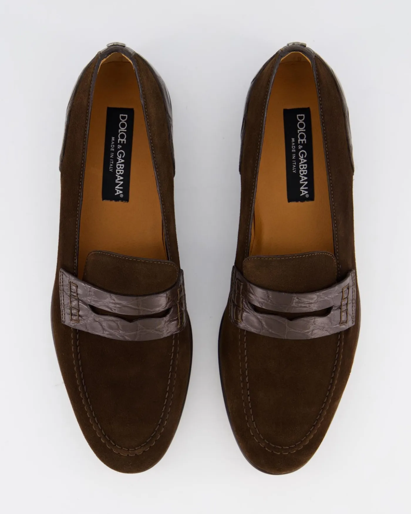 Heren DG Plaque Loafers Bruin