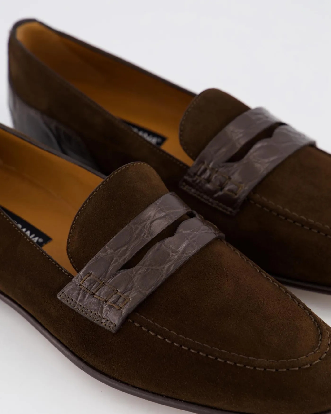 Heren DG Plaque Loafers Bruin