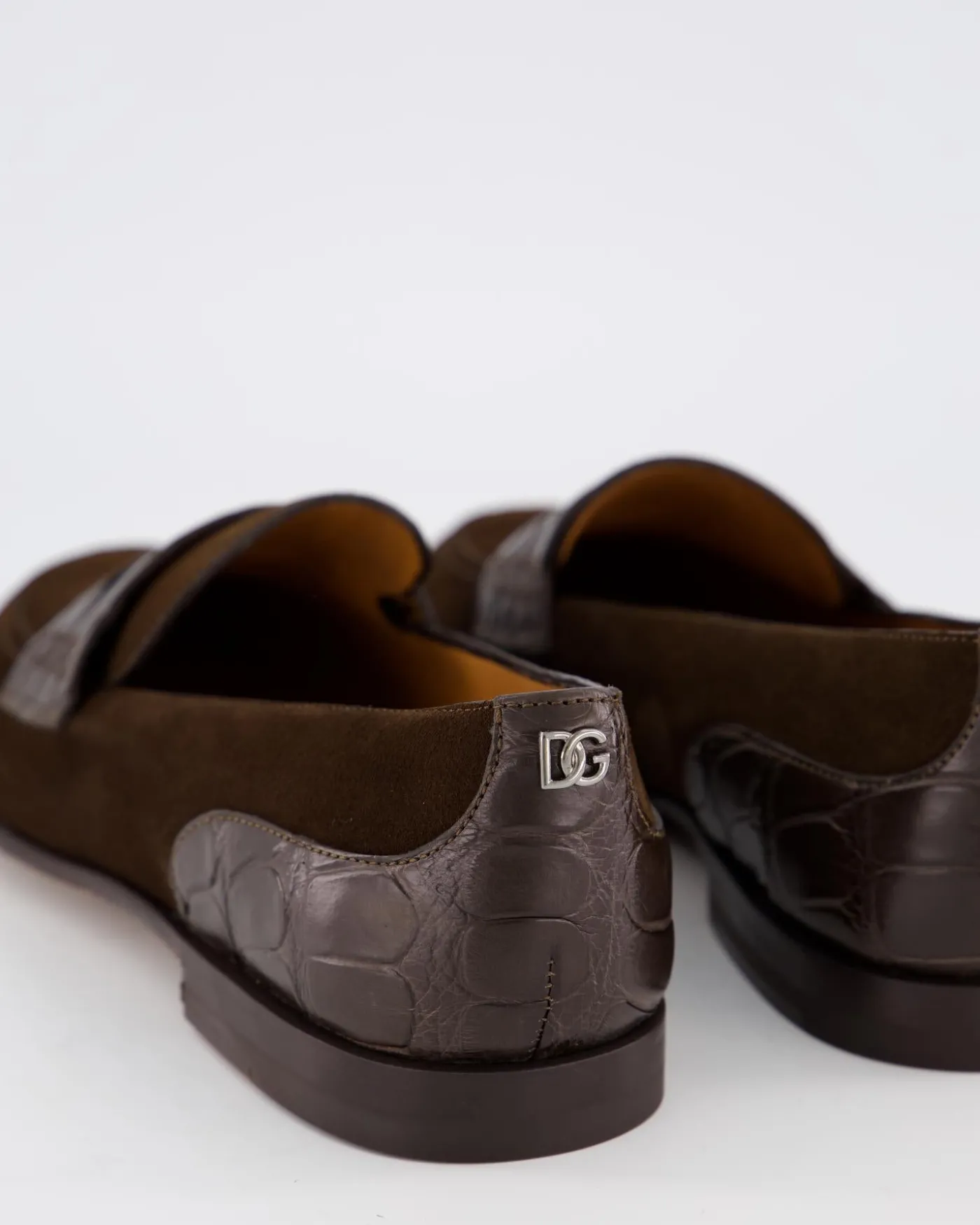 Heren DG Plaque Loafers Bruin