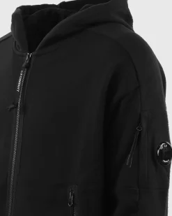 Heren Diagonal Raised Zipped Zwart