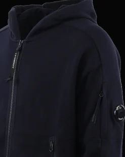 Heren Diagonal Raised Zipped Blauw