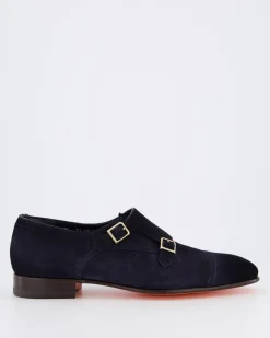 Heren Double Buckle Loafer Blauw