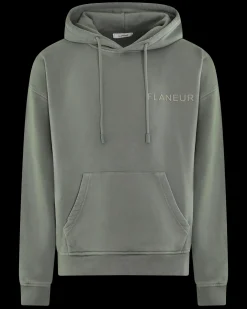Heren DoubleLogo Washed Hoodie Beige
