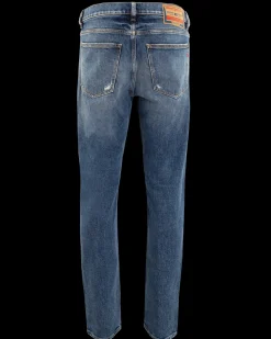 Heren D-Strukt Slim Fit Jeans Blauw