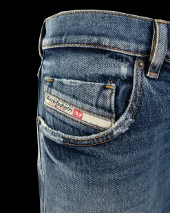 Heren D-Strukt Slim Fit Jeans Blauw