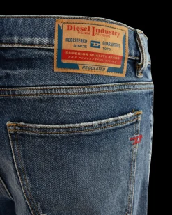 Heren D-Strukt Slim Fit Jeans Blauw