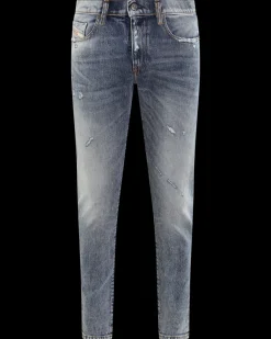 Heren D-Strukt Slim Fit Jeans Blauw