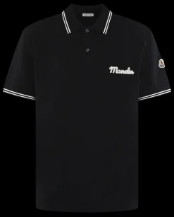Heren Embroidered Logo Polo Blauw