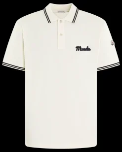 Heren Embroidered Logo Polo Wit