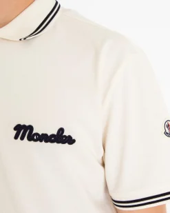Heren Embroidered Logo Polo Wit