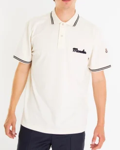 Heren Embroidered Logo Polo Wit