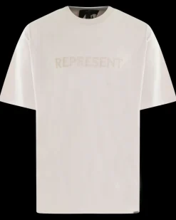 Heren Embroidered Serif TShirt Grijs