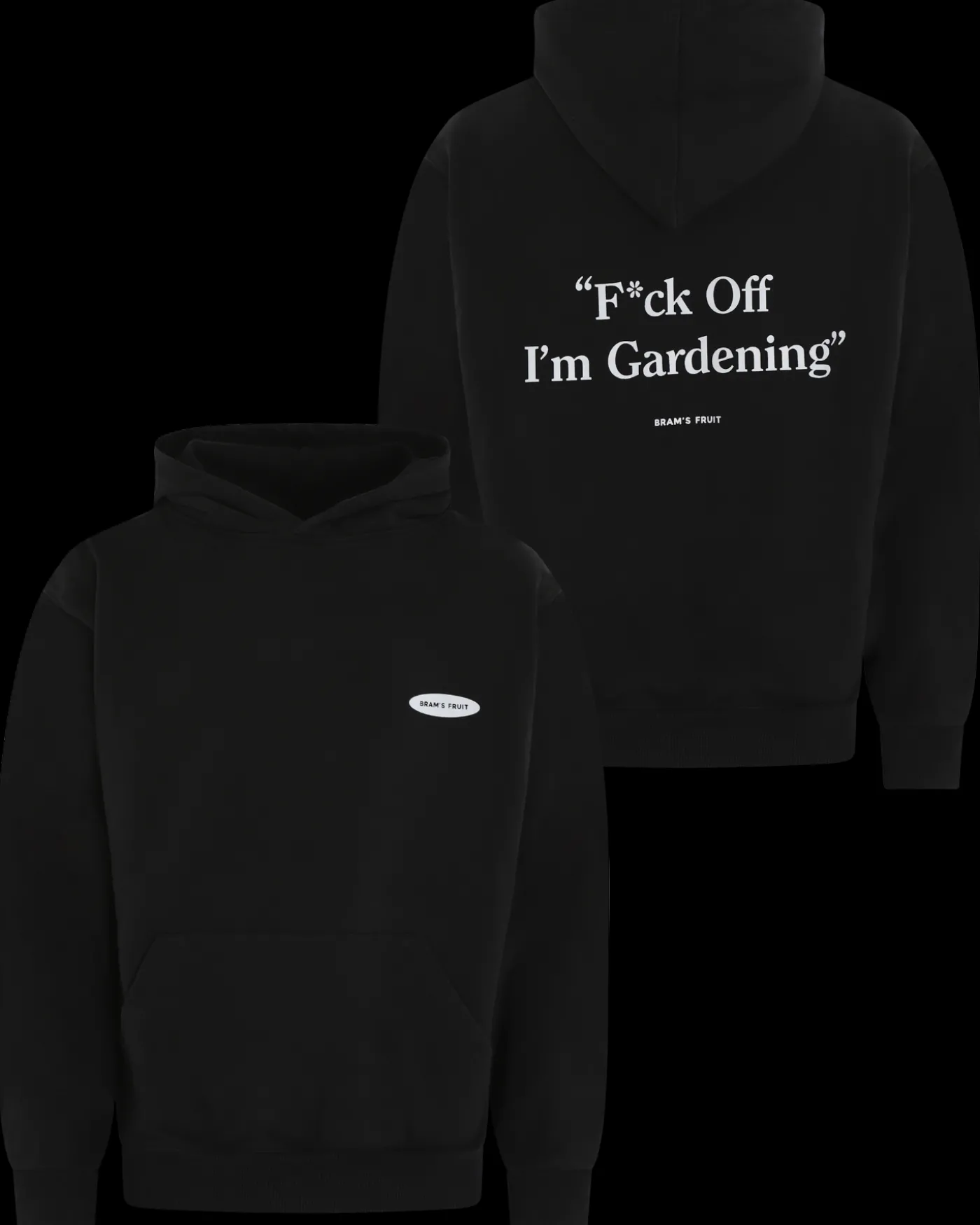 Heren F*Ck Off Hoodie Zwart