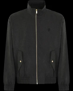 Heren Flanelle Trackjacket Grijs
