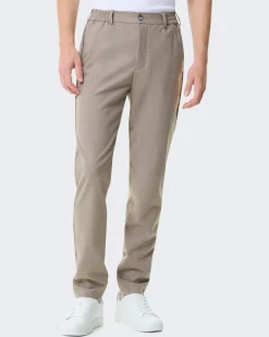Heren Flannel Stretch Tapered Beige