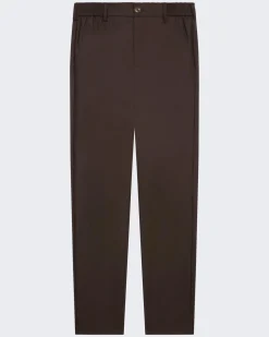 Heren Flannel Stretch Tapered Bruin