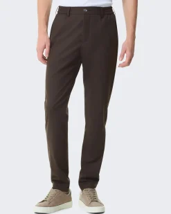 Heren Flannel Stretch Tapered Bruin