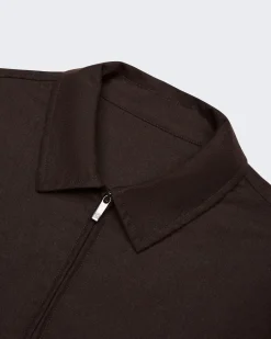 Heren FlannelStretch Overshirt Bruin
