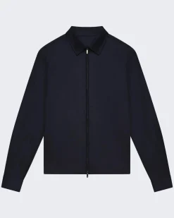 Heren FlannelStretch Overshirt Blauw