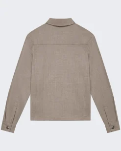 Heren FlannelStretch Overshirt Beige