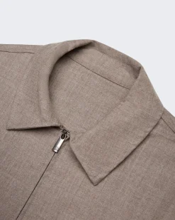 Heren FlannelStretch Overshirt Beige