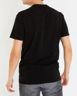 Heren Flocked Logo T-Shirt Zwart