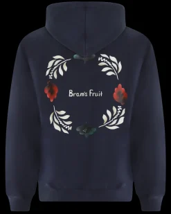 Heren Flora Hoodie Blauw