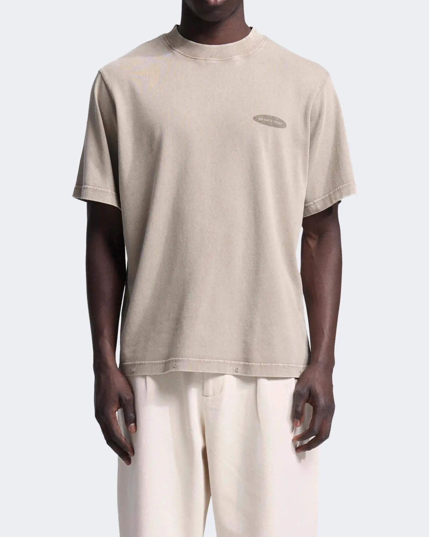 Heren Fuck Off T-shirt Beige