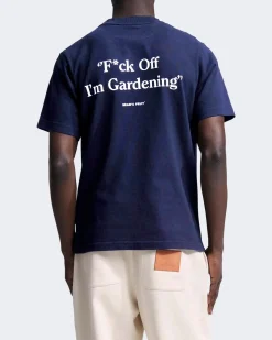 Heren Fuck Off T-shirt Blauw
