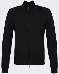 Heren Full Zip Cardigan Blauw
