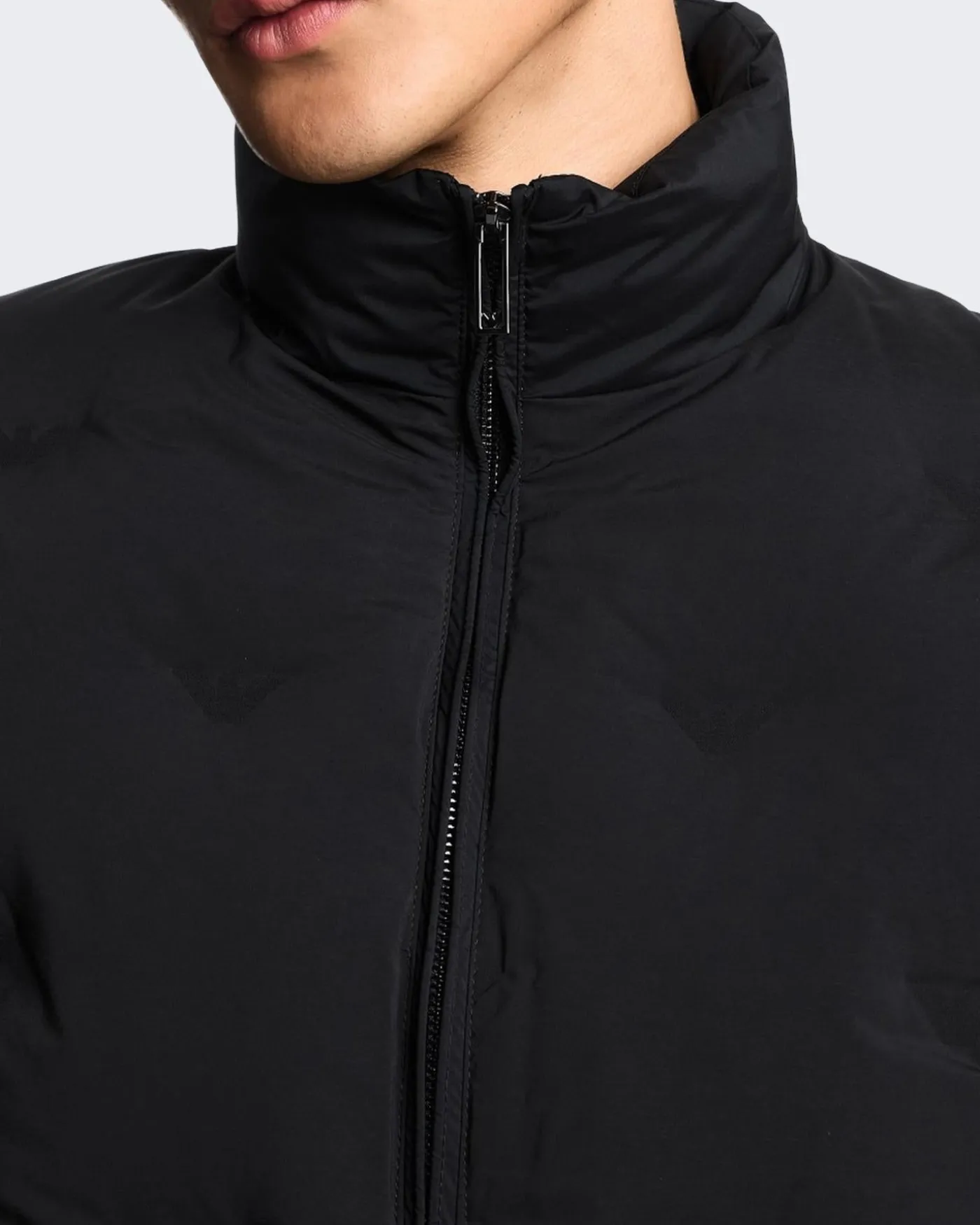 Heren Full Zip Down Jacket Zwart