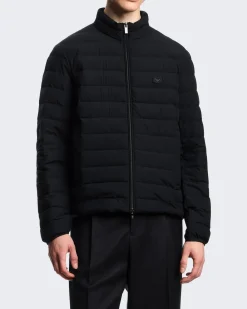 Heren Full Zip Down Jacket Zwart