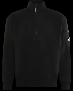 Heren Half Zip Collar Sweater Black