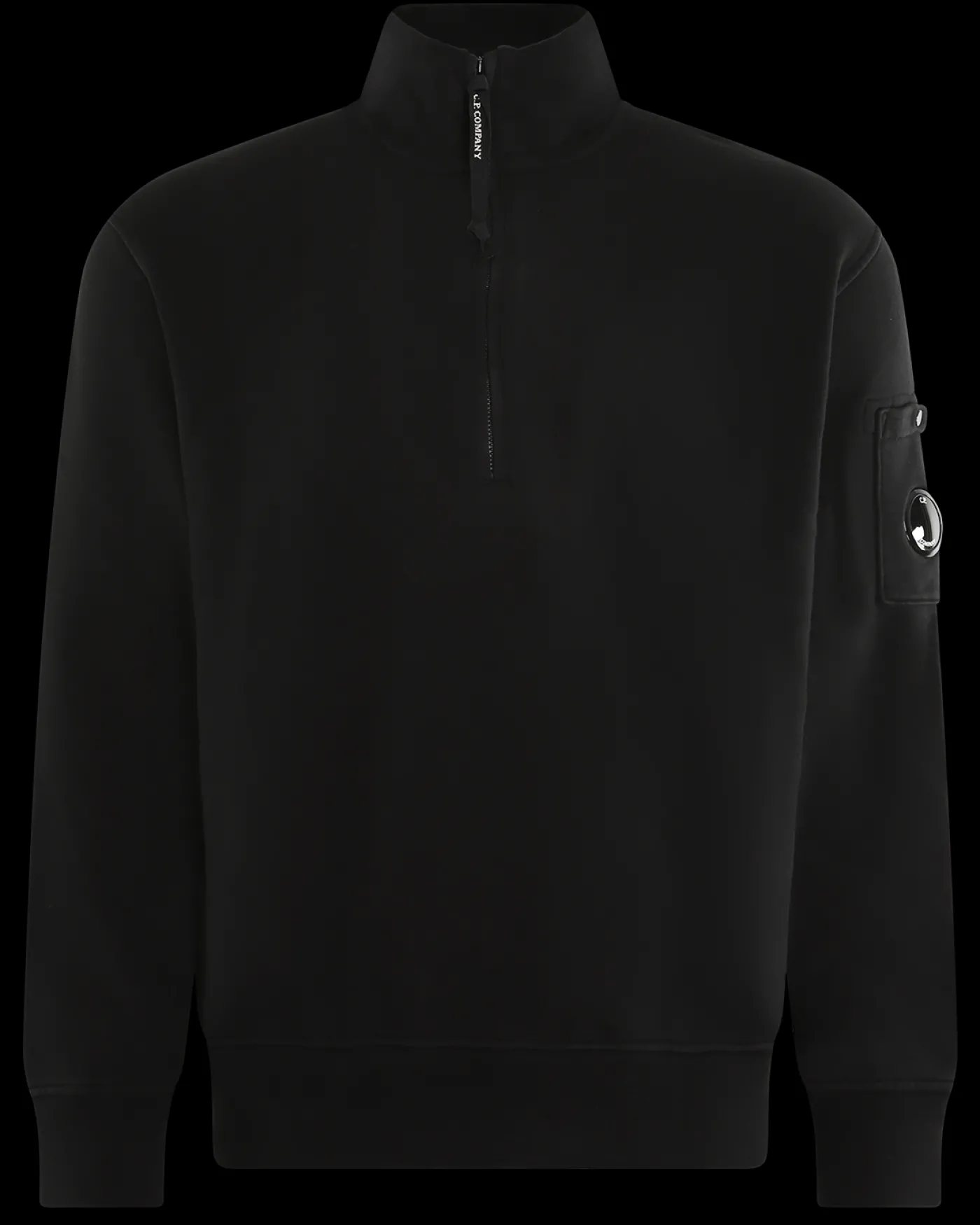Heren Half Zip Collar Sweater Black