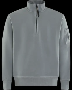 Heren Half Zip Collar Sweater Grijs