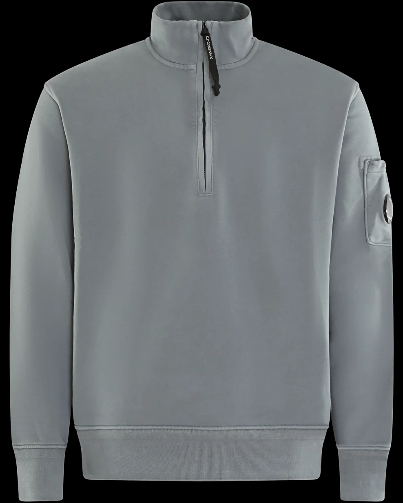 Heren Half Zip Collar Sweater Grijs