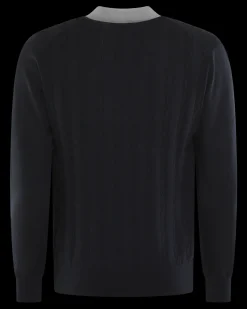 Heren Half Zip Polo Blauw