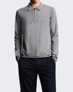 Heren Half Zip Pullover Grijs