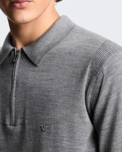 Heren Half Zip Pullover Grijs
