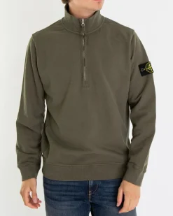 Heren Half Zip Sweater Groen