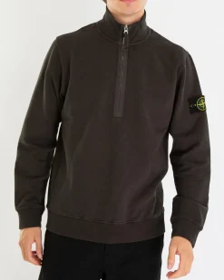 Heren Half Zip Sweater Grijs