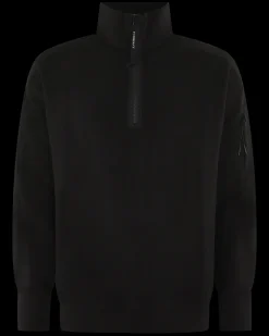 Heren Half-Zip Lens Sweater Zwart