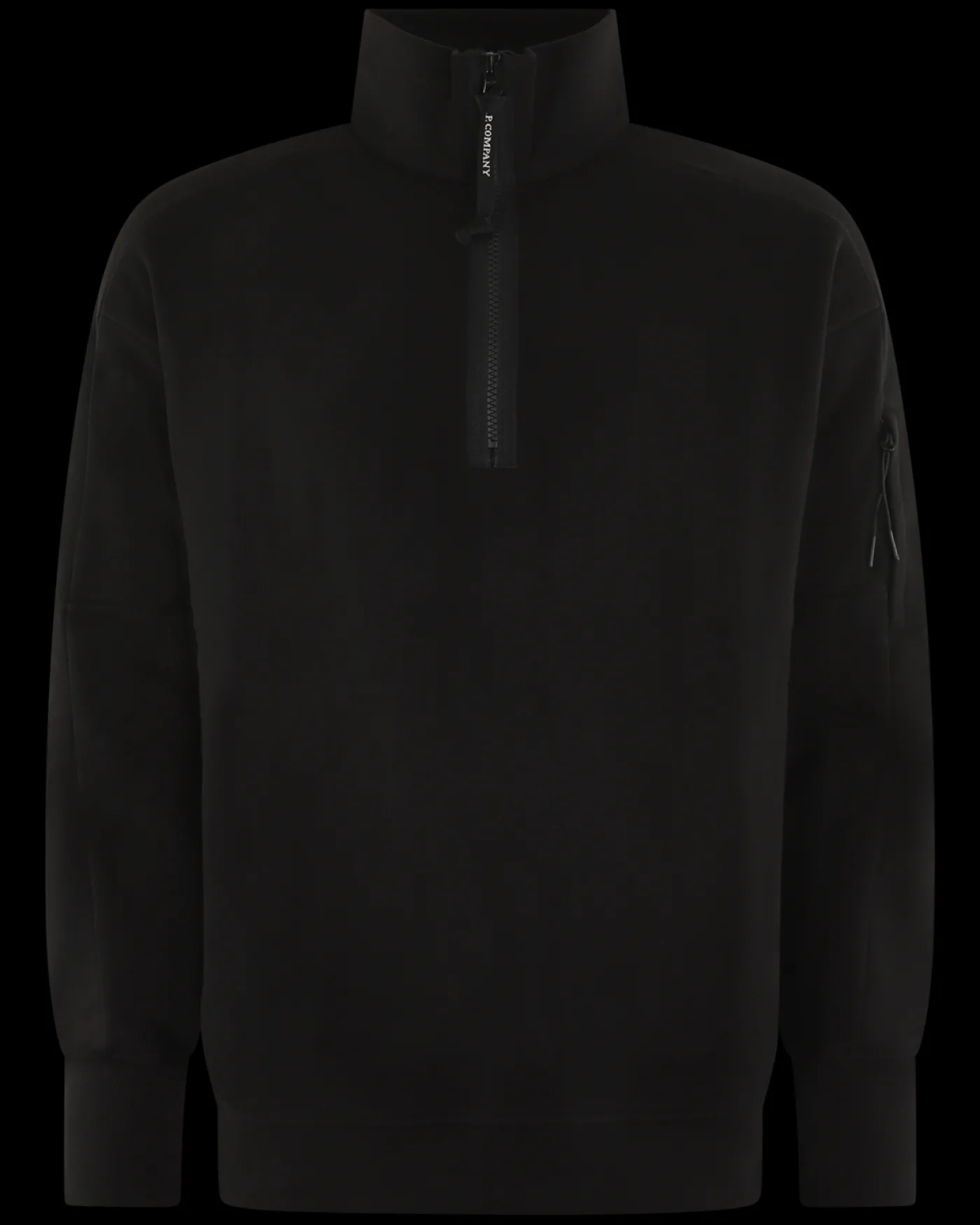 Heren Half-Zip Lens Sweater Zwart