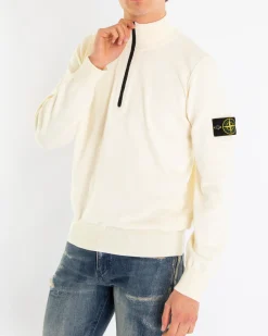 Heren Half-Zip Sweater Ivory
