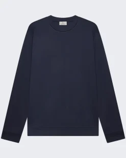 Heren Heavy Supima Sweater Blauw
