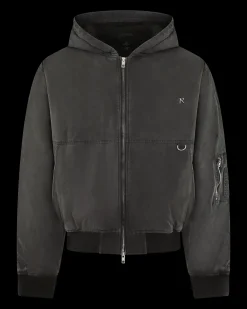 Heren Hooded Bomber (Washed)