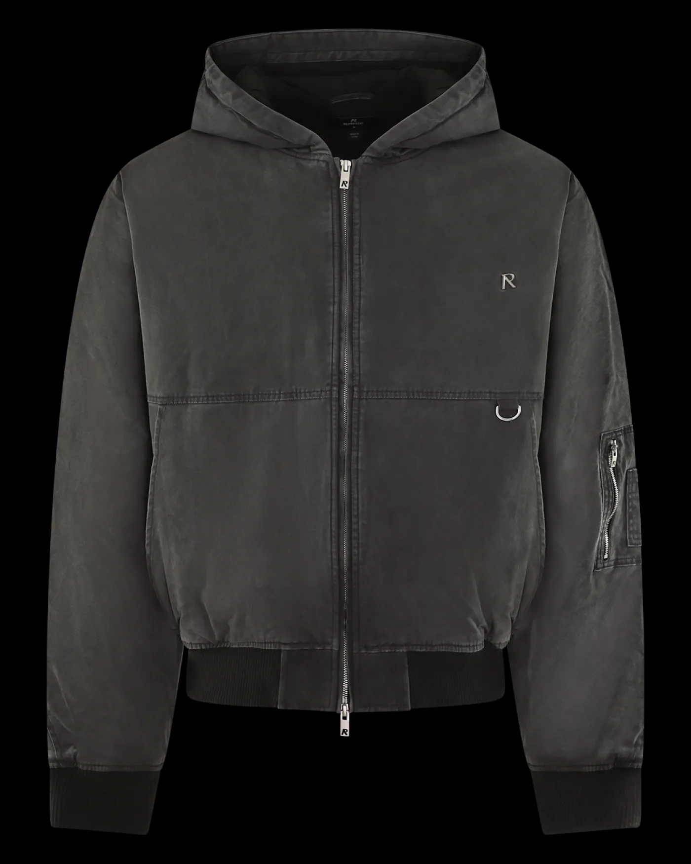 Heren Hooded Bomber (Washed)