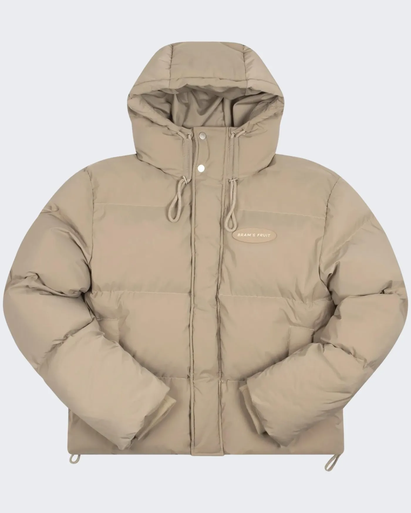 Heren Hooded Puffer Jacket Beige