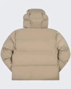 Heren Hooded Puffer Jacket Beige