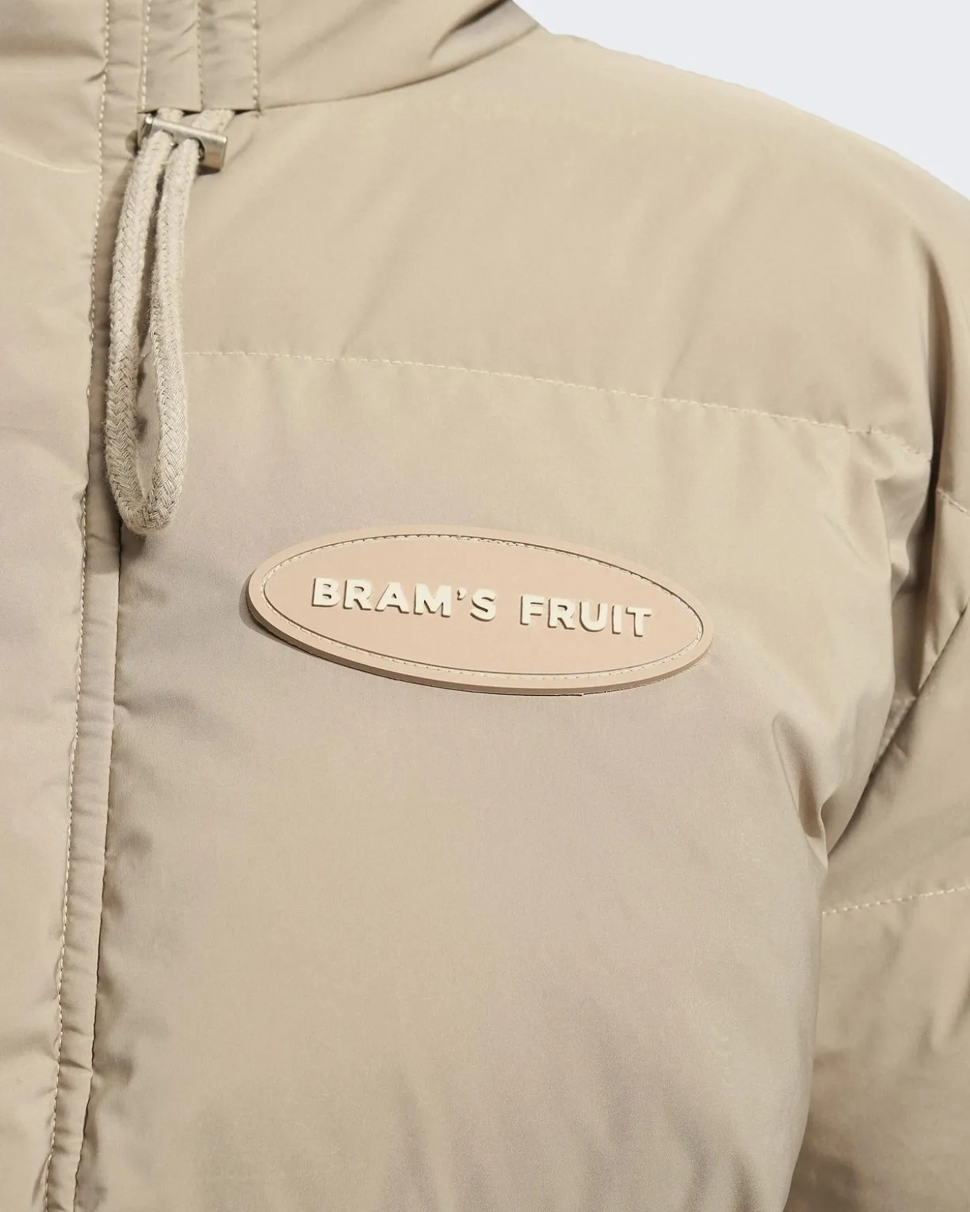 Heren Hooded Puffer Jacket Beige